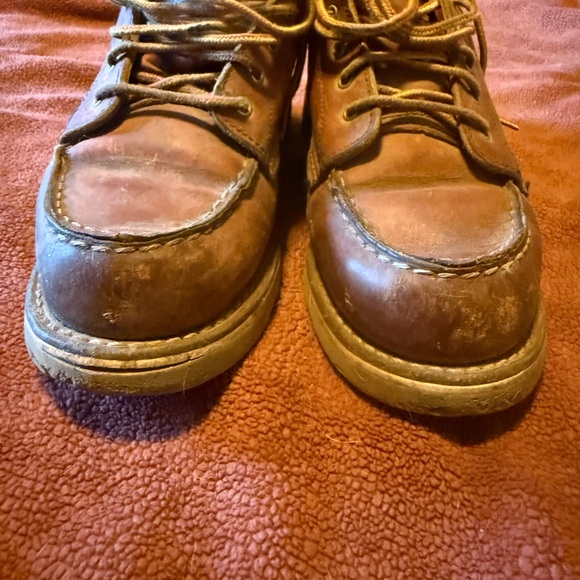 Red Wing Shoes Brown Leather Womens Moc Toe Wedge Sole 6.5 B - Picture 7 of 7